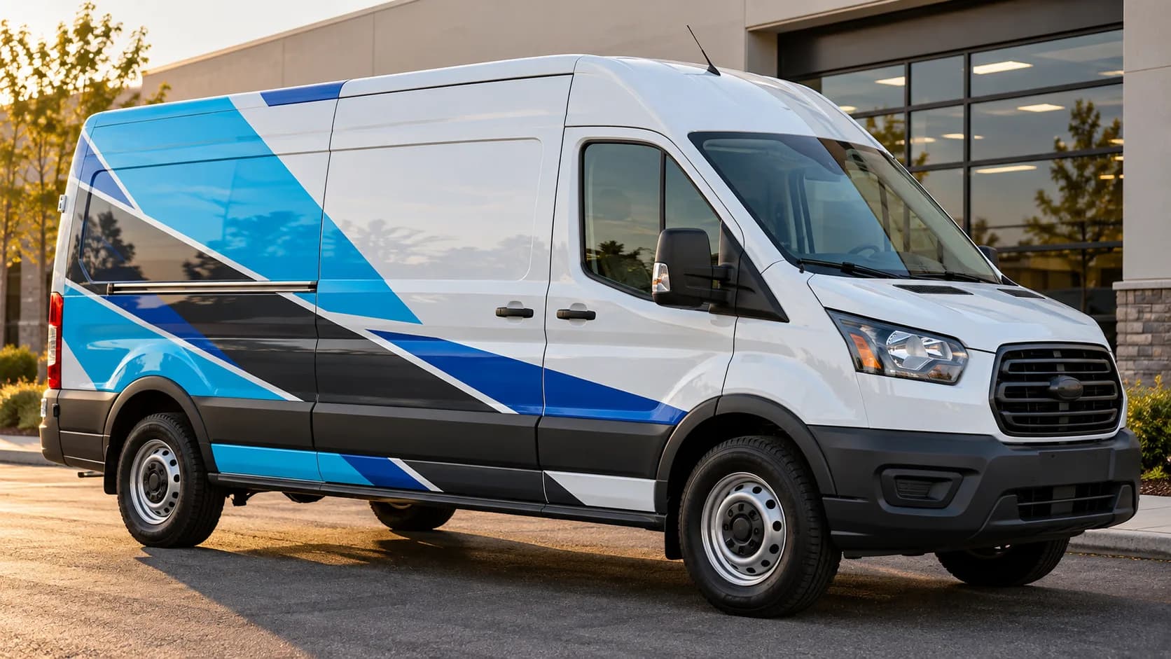 A full commercial vehicle wrap